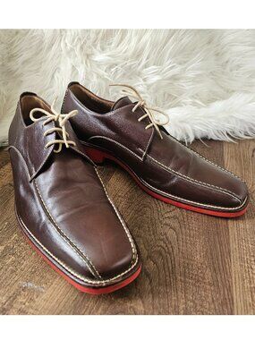 Michael Toschi Mirco Italian Bicycle Toe Oxford Shoes US12 Chocolate Red Sole